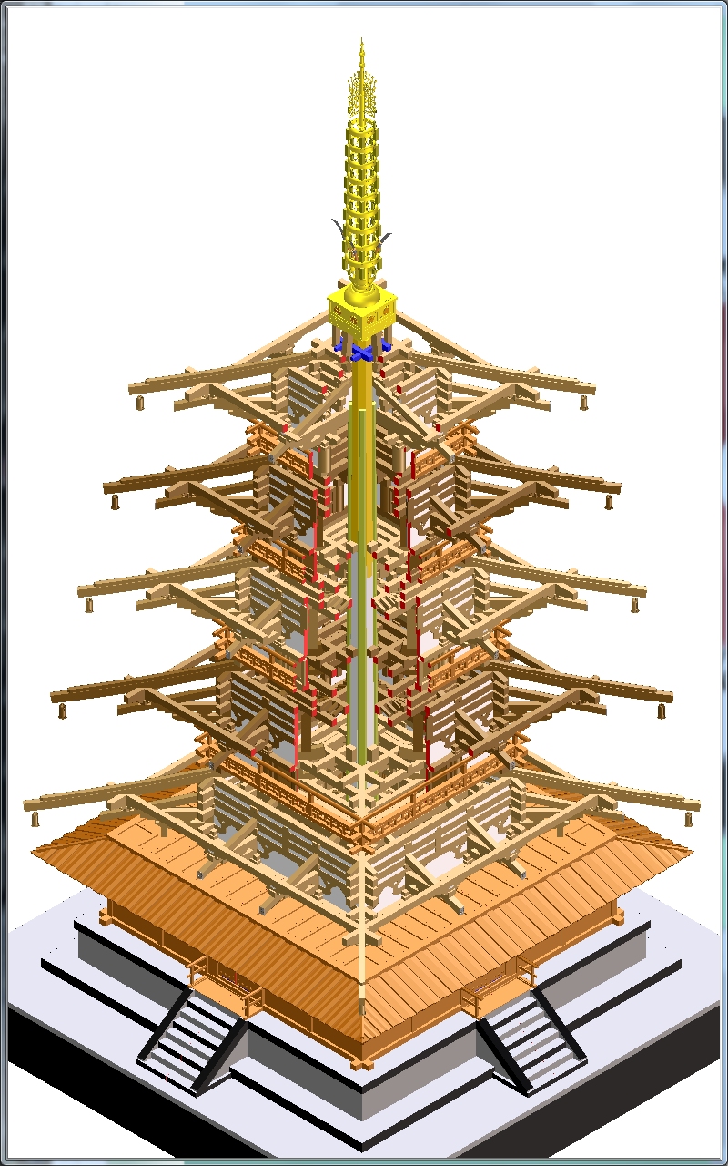法隆寺五重塔12／木組構造